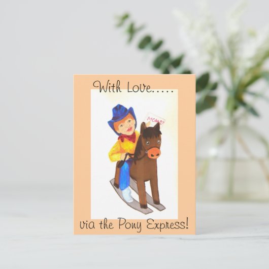 Pony Express Postkarte (Stehend Vorderseite)