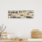 Pony Express Route Karte Poster (Küche)