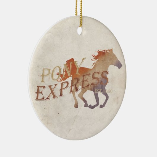 Pony Express Vintag Keramik Ornament (Rechts)
