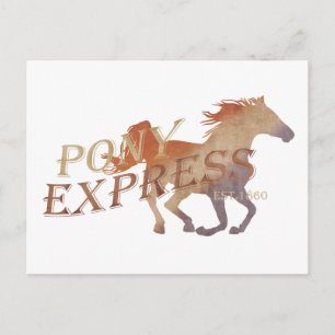 Pony Express Vintag Postkarte