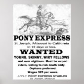Pony-Express-Werbung Poster (Vorne)