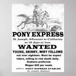 Pony-Express-Werbung Poster