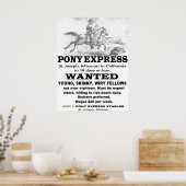Pony-Express-Werbung Poster (Küche)