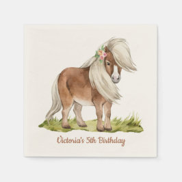 Pony Farm Animals Barnyard Geburtstagsparty Napkin Serviette