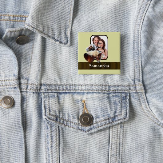 Pony-Fotovorlage Button (Beispiel)