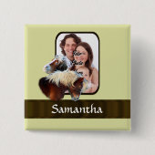 Pony-Fotovorlage Button (Vorderseite)