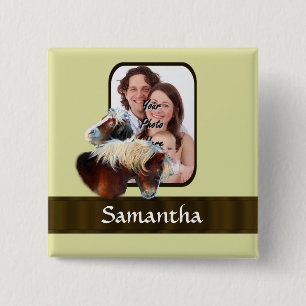 Pony-Fotovorlage Button