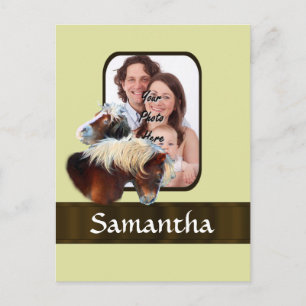 Pony-Fotovorlage Postkarte