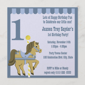 Pony / Geburtstag gestrichen Einladung