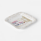 Pony Geburtstagsfeier, weißes Pferdeschenkgeschirr Pappteller (Gewinkelt)