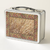 Pony-Gerahmte Graslandflächen Metall Brotdose (Rückseite)