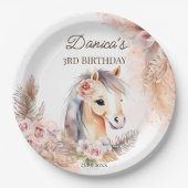 Pony-Geschirr zu Pferden Geburtstagsparty Pappteller (Vorderseite)