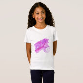 Pony Gesicht lila rosa Kinder T - Shirt (Vorne ganz)