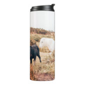 PONY HERDE IN DER HERBSTÜHLE THERMOSBECHER (Nach links gedreht)