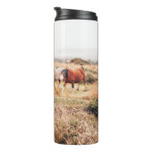 PONY HERDE IN DER HERBSTÜHLE THERMOSBECHER (Nach rechts gedreht)