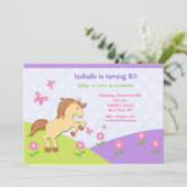 Pony Horse Bithday Party Einladungen (Stehend Vorderseite)