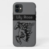 Pony Horse Bronco Stallion Magnetmetall Lineart Case-Mate iPhone Hülle (Rückseite)