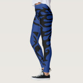 Pony Horse Stallion Steed Lightning Blue Line Art Leggings (Links)