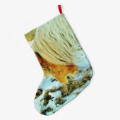Pony im Schnee Großer Weihnachtsstrumpf (Rückseite (Hängend))