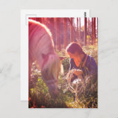 Pony im Wald Postkarte (Vorne/Hinten)