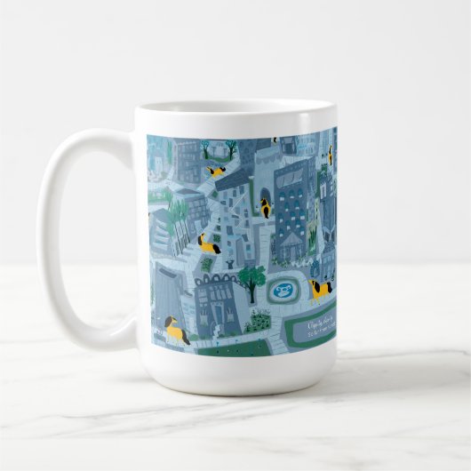 Pony in der Stadt, verloren! Kaffeetasse (Links)