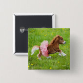 Pony in Tutu Button (Vorne & Hinten)
