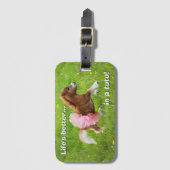 Pony in Tutu Gepäckanhänger (Vorderseite Vertikal)