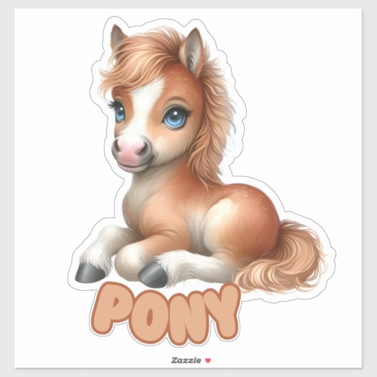 PONY - KINDERZIMMER STICKER (Blatt)