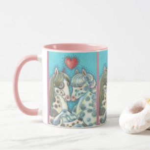 Pony Leidenschaft CUMBO PFERD BECHER Rosa Besatz Tasse