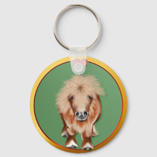 Pony-mit einem Herzen Schlüsselanhänger