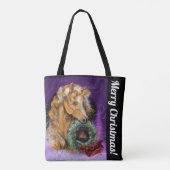 Pony mit Weihnachtskranz Tasche (Rückseite)