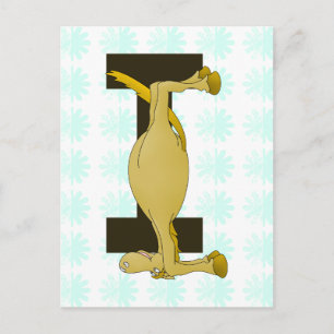 Pony Monogram I zazzle no shadow.png Postkarte