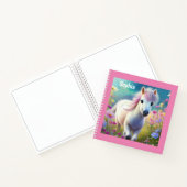 Pony Niedlich Horse Personalisiert Girly Name Notizblock (Innenseite)