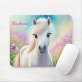 Pony Niedlich Personalisiert Girly Name Mousepad (Mit Mouse)