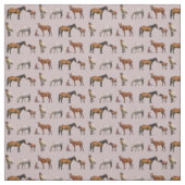 Pony Party Fabric (Dusty Pink) Stoff (Muster)