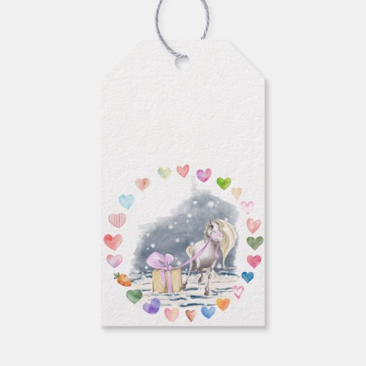 Pony Party Geschenkanhänger für Pferdemädchen (Rückseite)