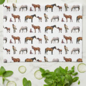 Pony Party Kitchen Handtuch (Farbe auswählen) (Gefaltet)