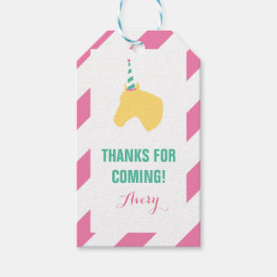 Pony Party Personalisierte Geschenke Tag Pink Geschenkanhänger