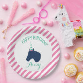 Pony-Party-personalisiertes Papierplatten-Rosa Pappteller (Party)