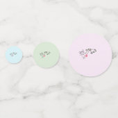 Pony Party Tischkonfetti, Pferdemädchen Geschenk Konfetti (Rückseiten)