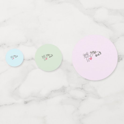 Pony Party Tischkonfetti, Pferdemädchen Geschenk Konfetti (Rückseiten)