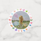 Pony Party Tischkonfetti, Pferdemädchen Geschenk Konfetti (Klein Vorderseite)