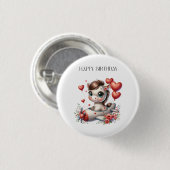 Pony Pilot Geburtstag Button (Vorne & Hinten)