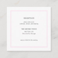 Pony Pink Modern Wedding Enclosure Card