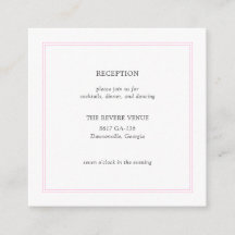 Pony Pink Modern Wedding Enclosure Card