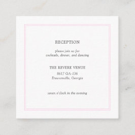 Pony Pink Modern Wedding Enclosure Card Begleitkarte