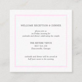 Pony Pink Modern Wedding Enclosure Card Begleitkarte
