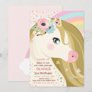 Pony Pony Birthday Inv Einladung