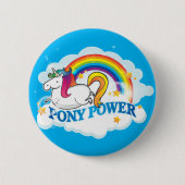Pony-Powerunicorn-Klassiker-Knopf Button (Vorderseite)