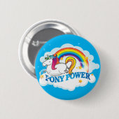 Pony-Powerunicorn-Klassiker-Knopf Button (Vorne & Hinten)